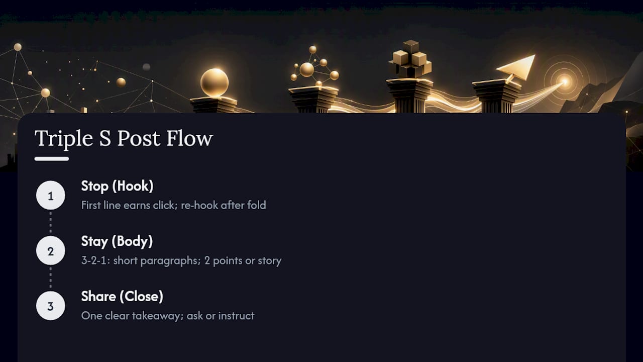 Writing Posts That Stop the Scroll and Get Shared — overview diagram