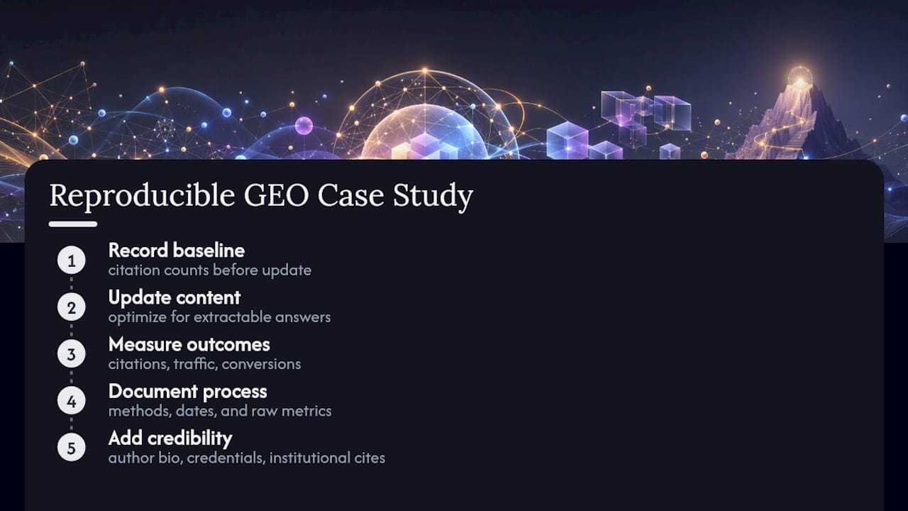 GEO case study measurement process