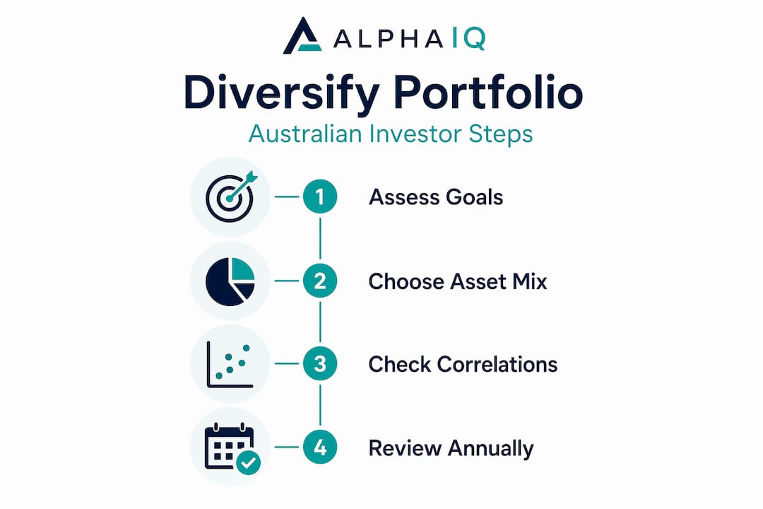 Diversification steps for Australian investors infographic