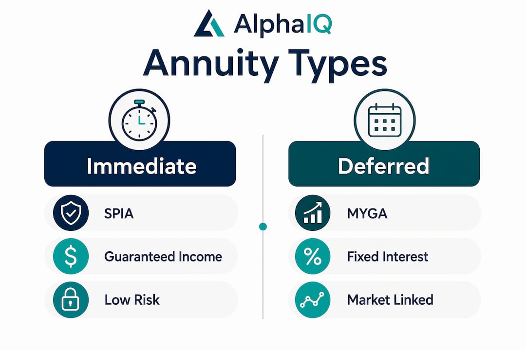 Infographic comparing types of annuities