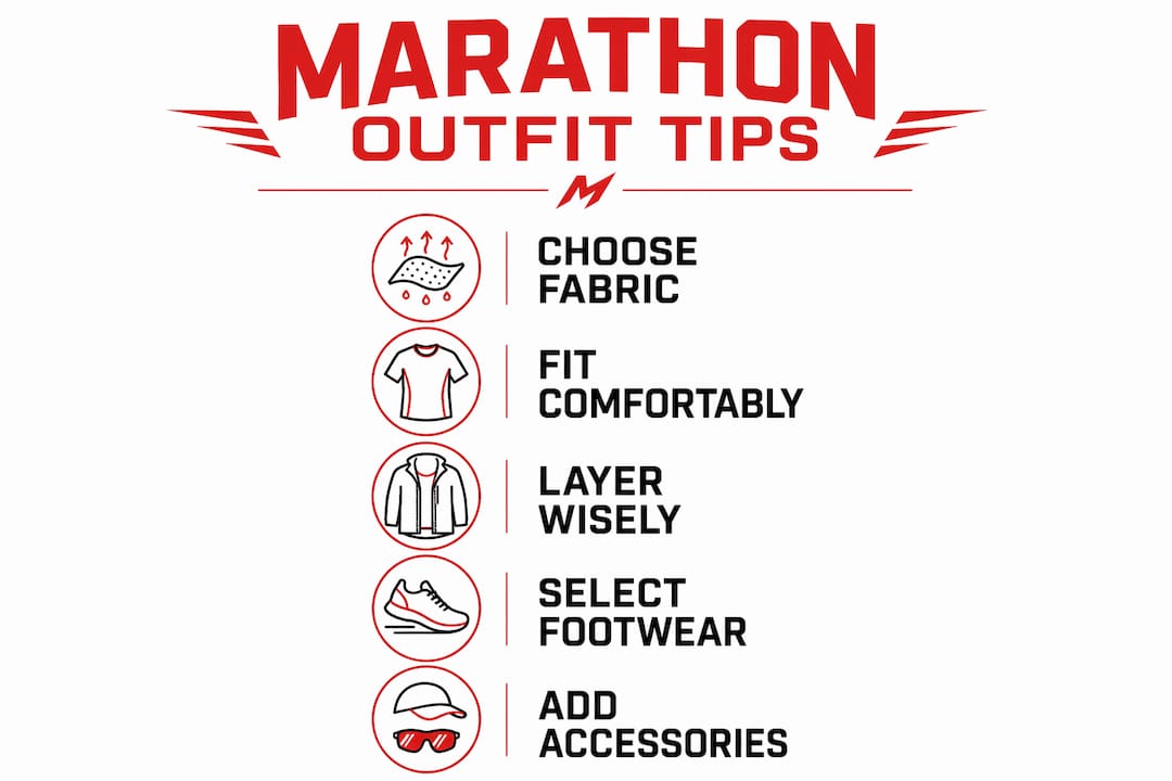 Infographic showing five steps for movie marathon outfit