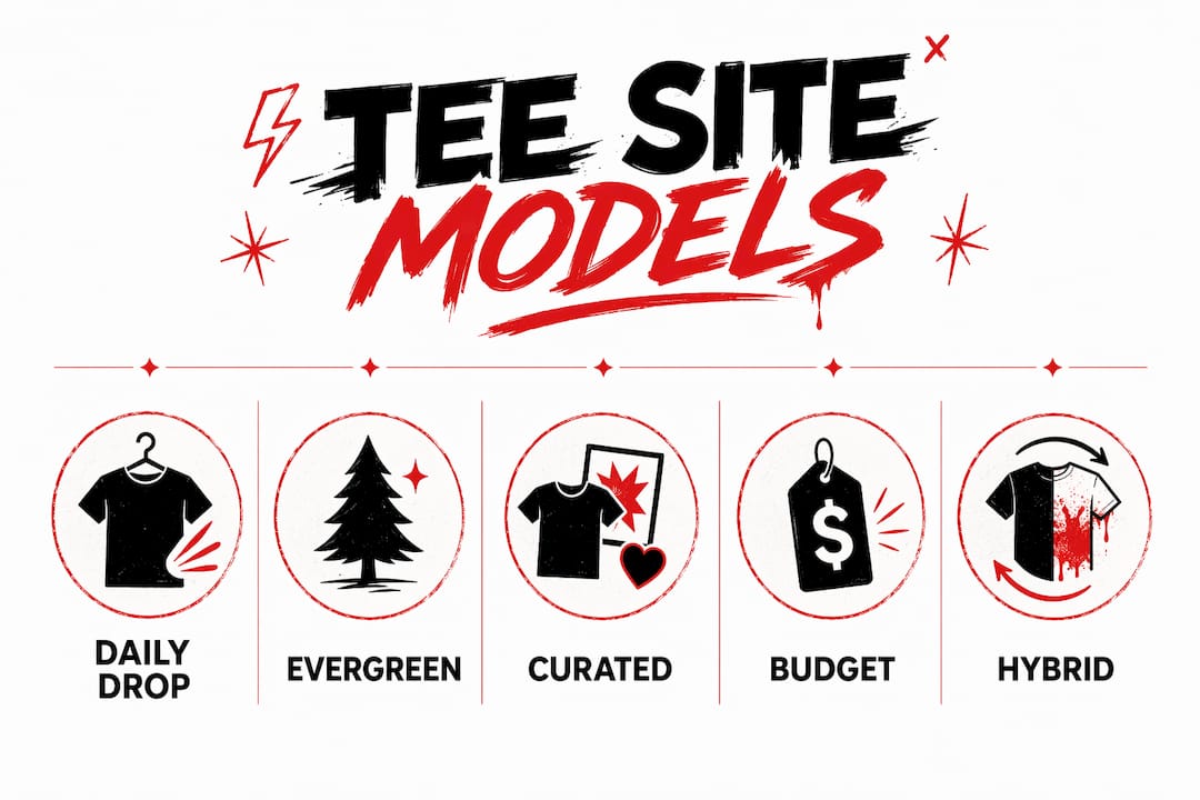 Infographic showing types of tee sale models ranked