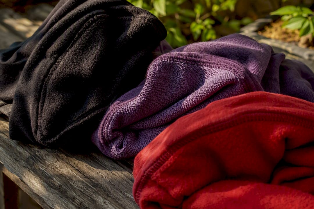 Close-up of hoodie fabric textures