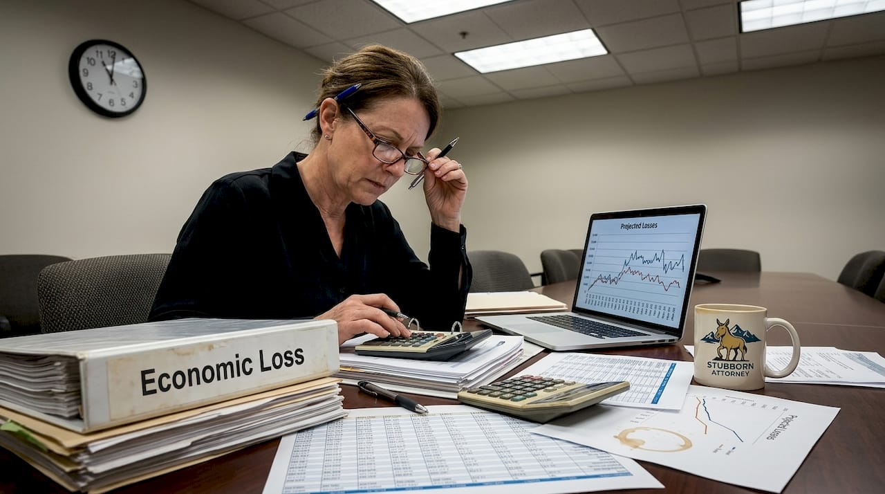 Accountant calculating wrongful death damages