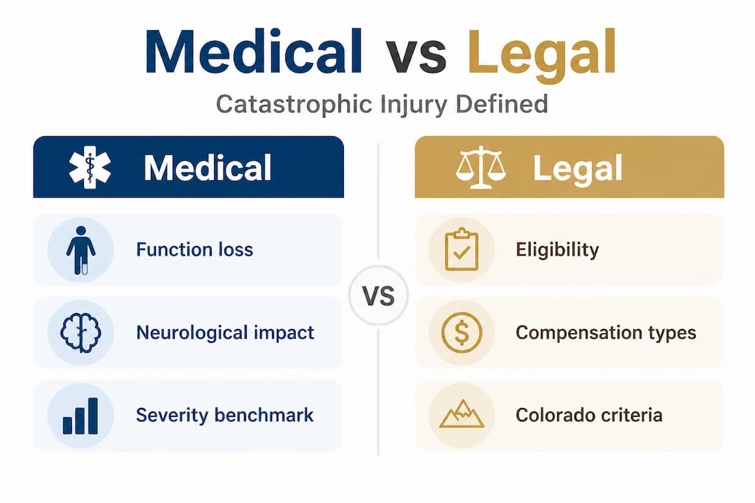 Infographic comparing medical and legal definitions
