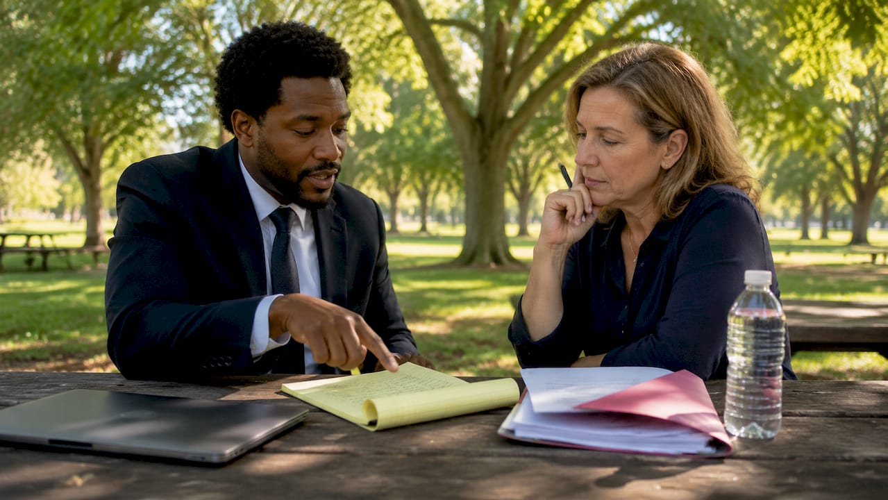 Lawyer and client discussing personal injury claim timeline