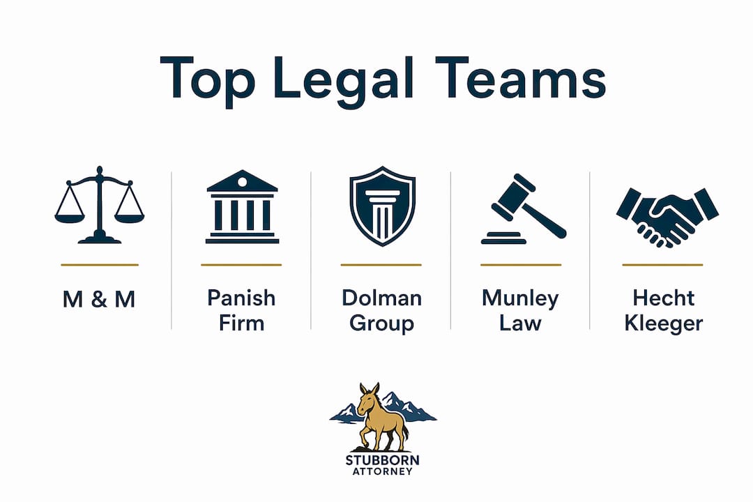 Infographic showing ranked top personal injury legal teams