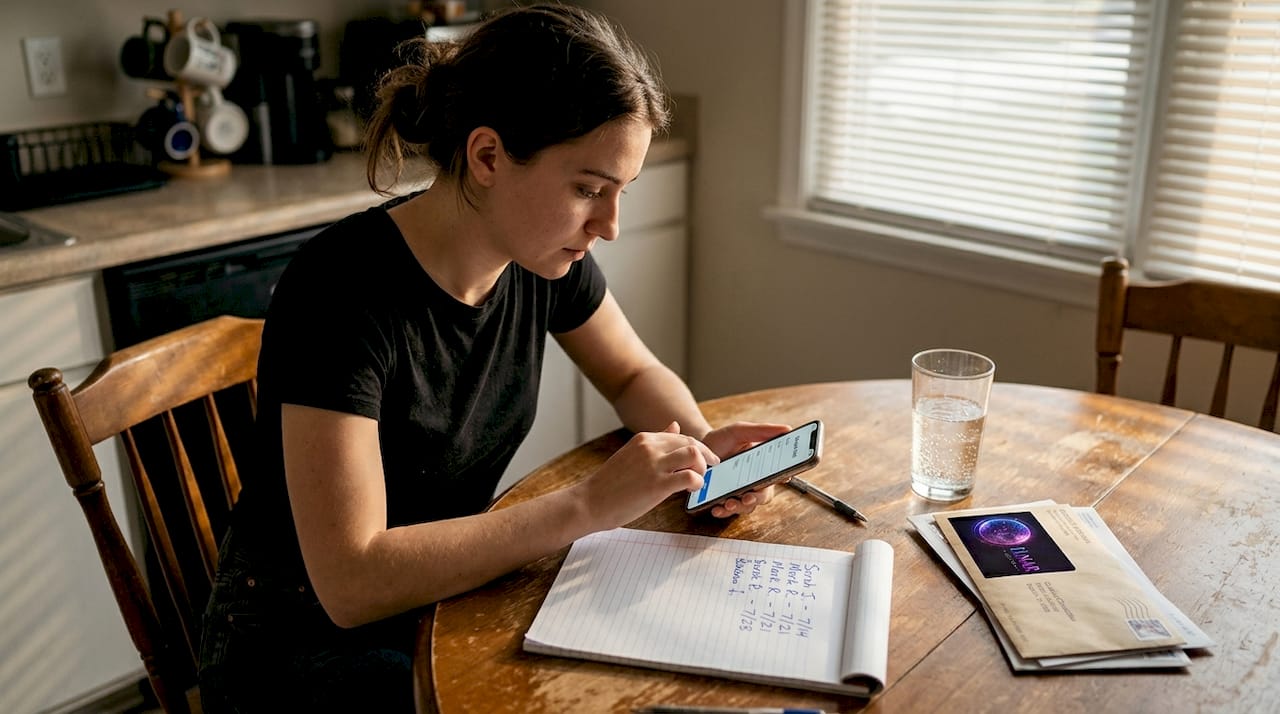 Woman filling in Miami event guest list form