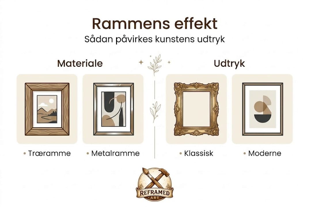 Visuel guide til forskellige rammetyper og deres udtryk