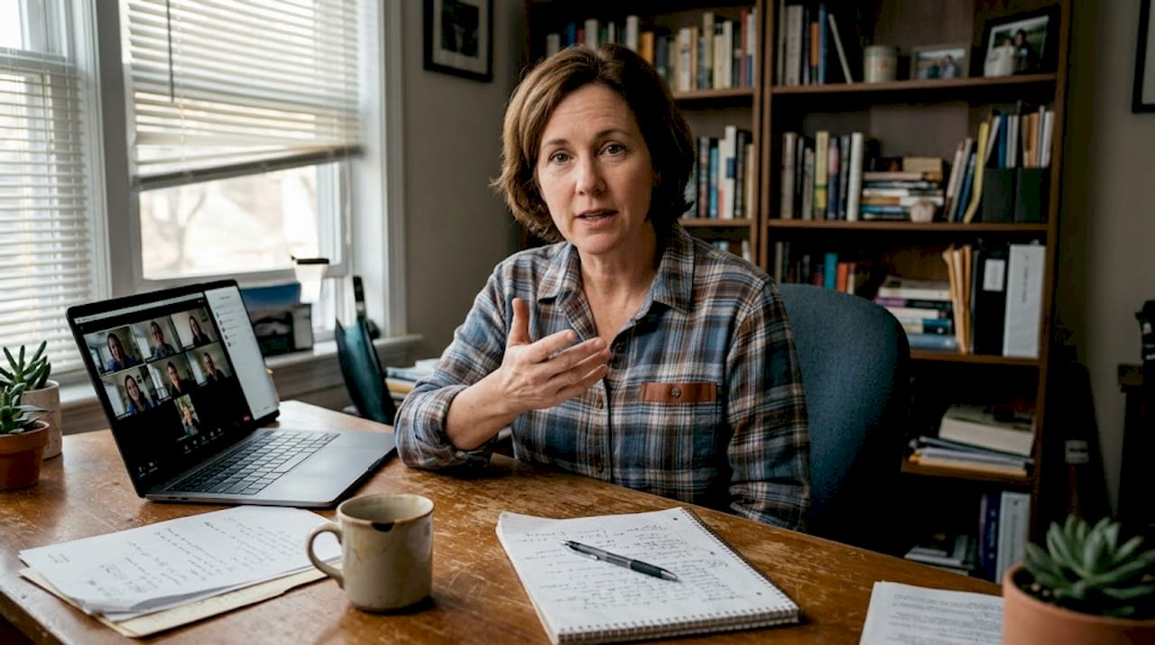 Therapist explaining dropout risks in therapy