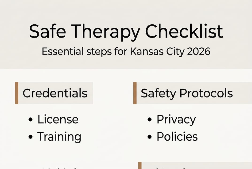 Infographic checklist for safe therapy support