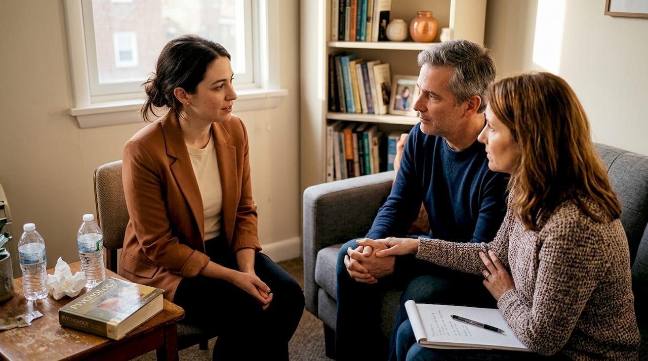 Therapist leading EFT session with couple
