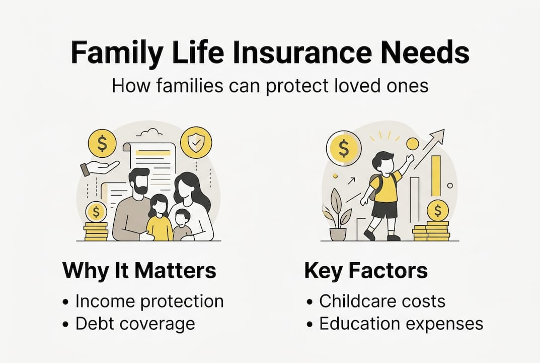 Infographic about family life insurance coverage