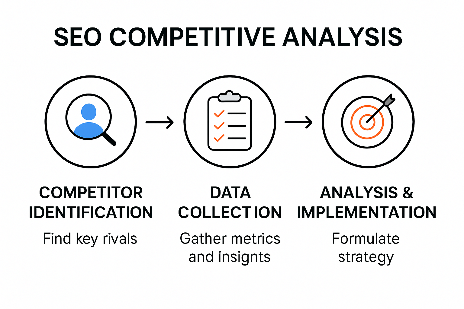 SEO competitive analysis process visual workflow