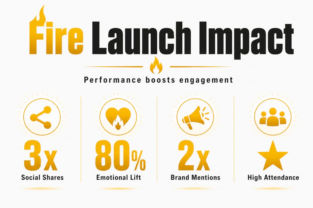 Infographic showing fire performance launch results