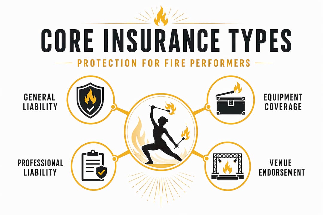 Infographic of core fire performance insurance types