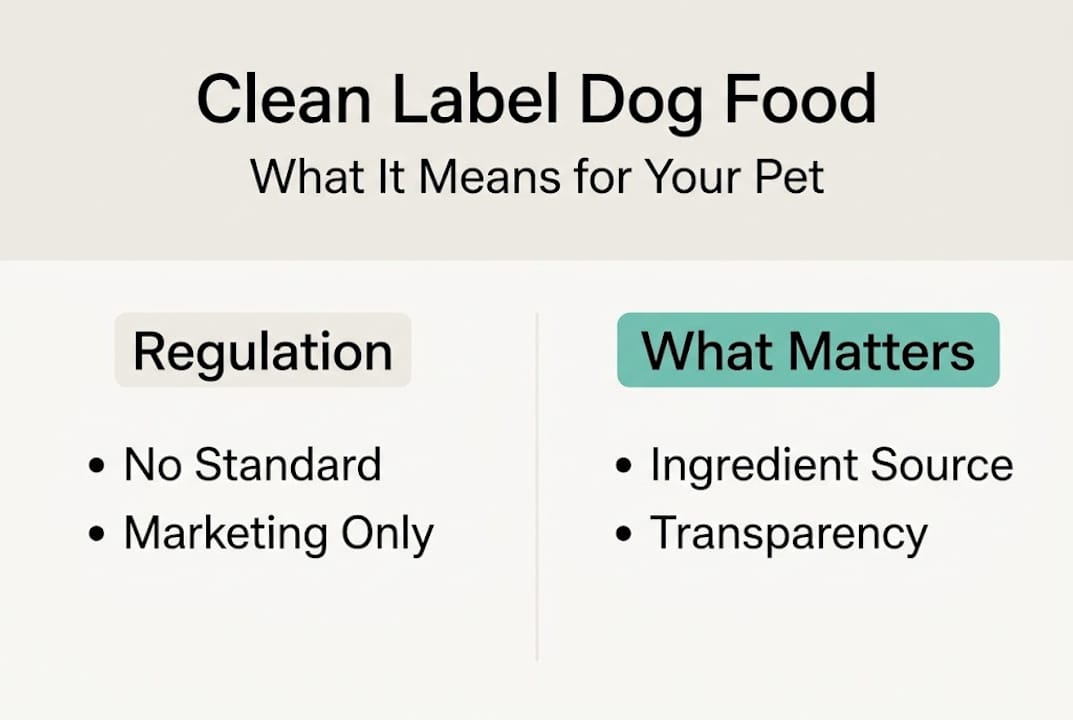 Infographic on clean label dog food meaning
