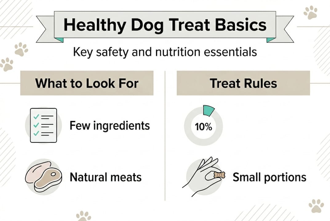 Infographic of safe natural dog treat basics