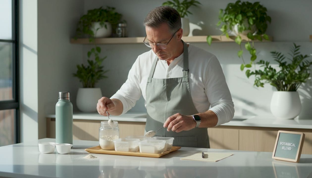 Nutritionist preparing hydrolyzed dog food samples