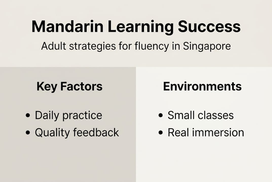 Infographic Mandarin learning strategies and environments