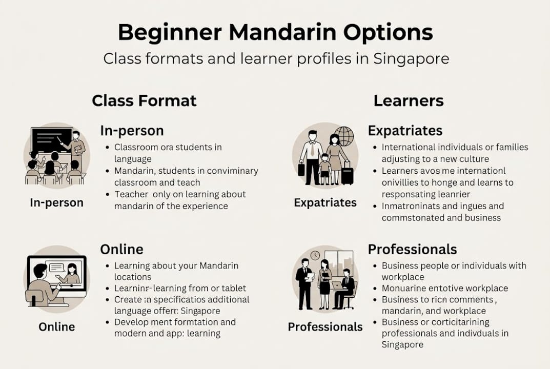 Infographic: Mandarin class formats and learners