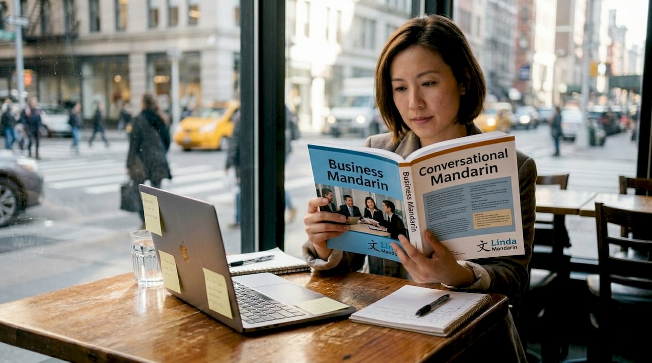 Professional comparing business and conversational Mandarin