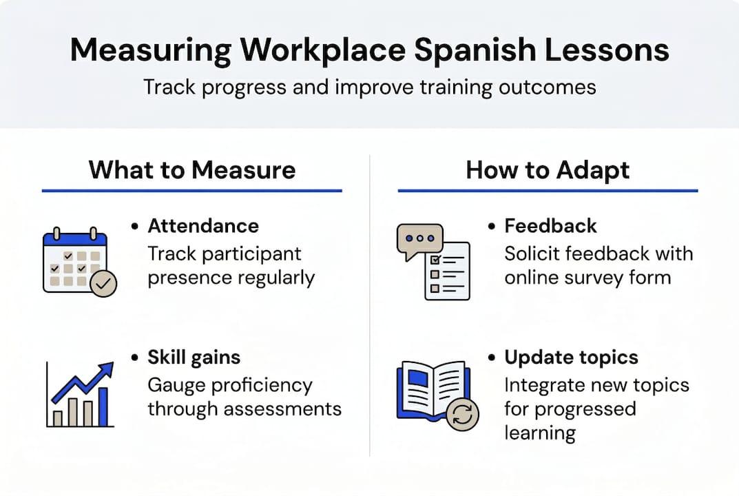 Infographic on tracking and improving Spanish programs