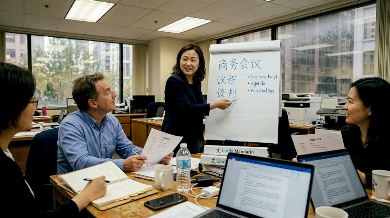 Mandarin team meeting workspace overview