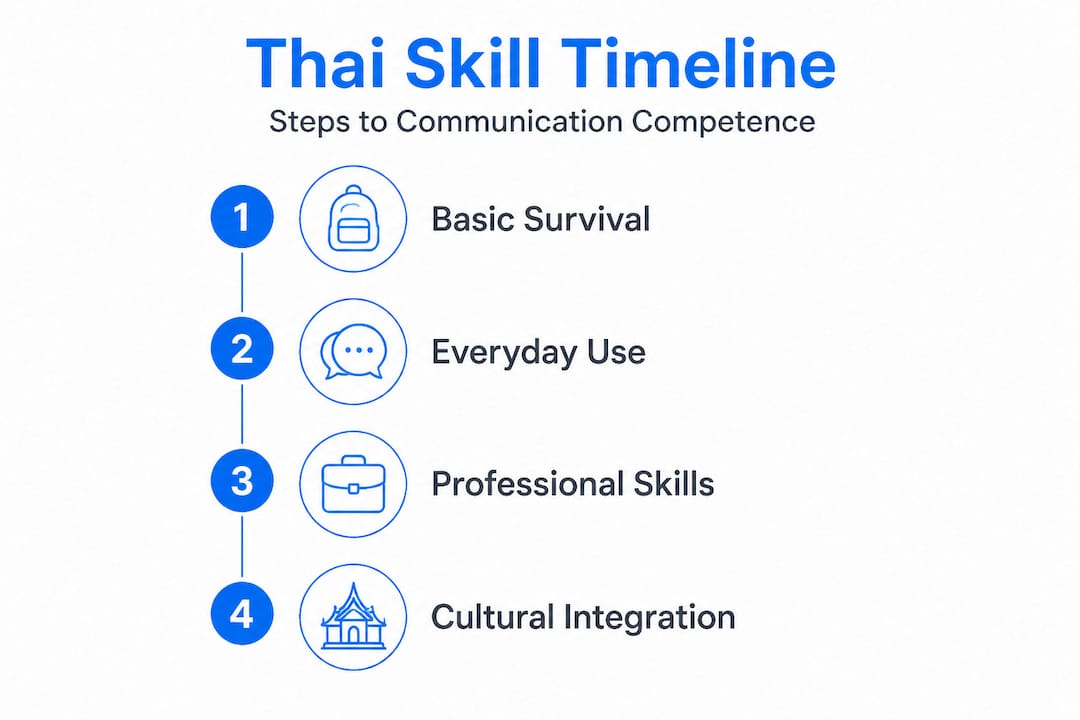 Infographic of Thai skill development steps
