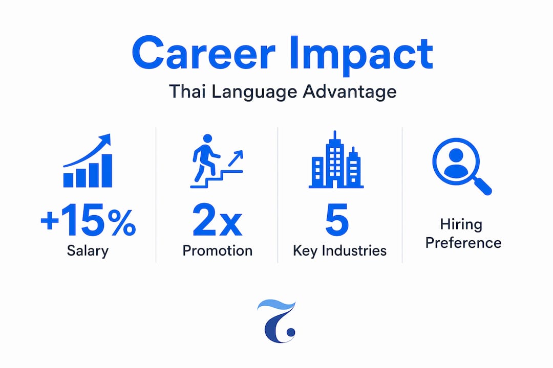 Career impact stats for Thai language skills