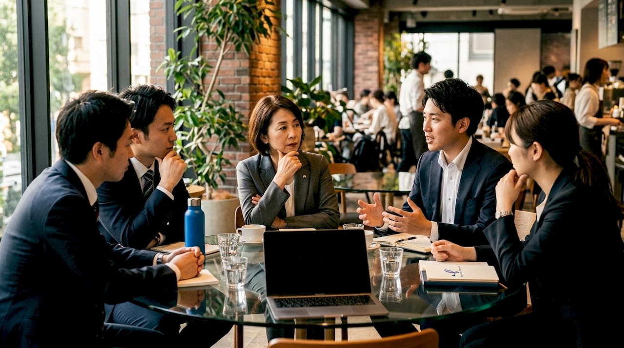 Japanese business meeting reading silence and cues