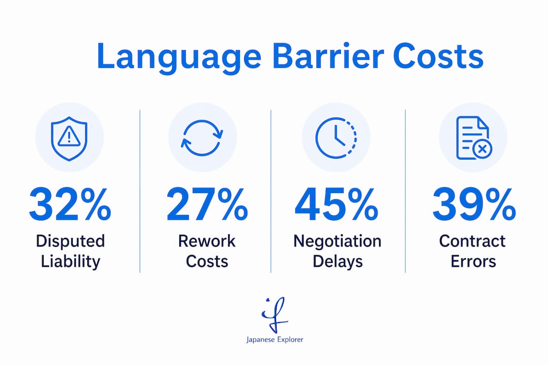 Infographic showing costs of language barriers in trade