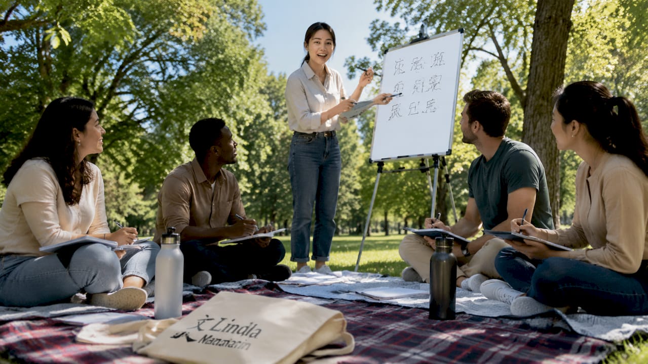 Adult learners in Mandarin-English bilingual class