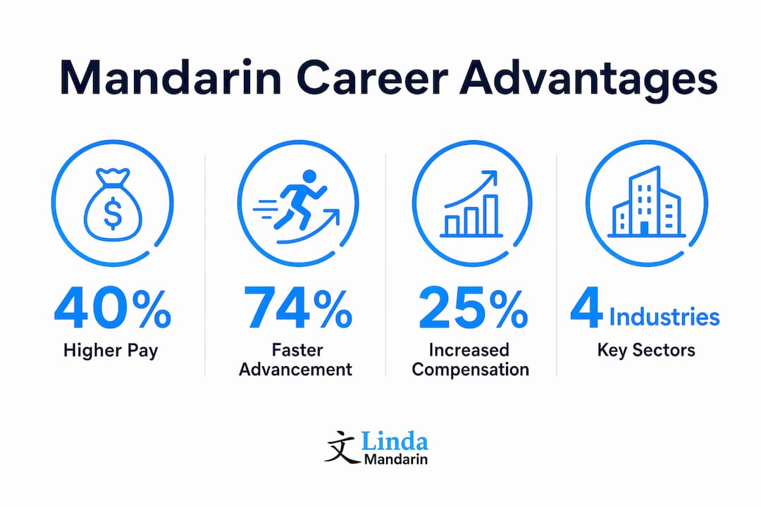Infographic highlighting Mandarin career advantages