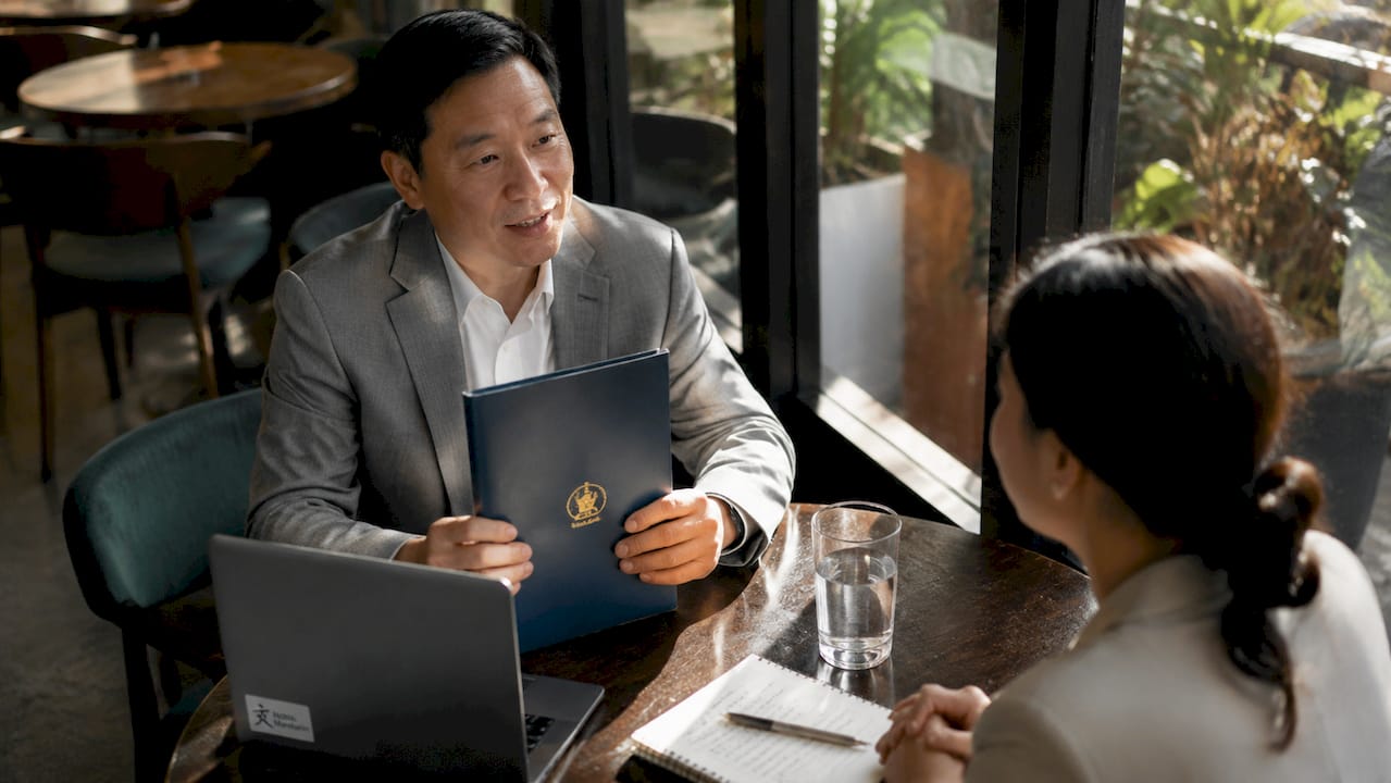 Professional man discussing HSK career benefits