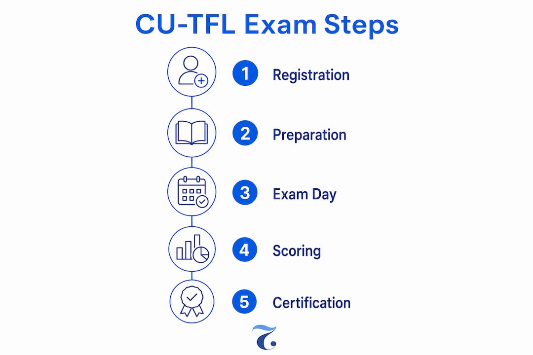 Infographic displaying steps in CU-TFL certification process