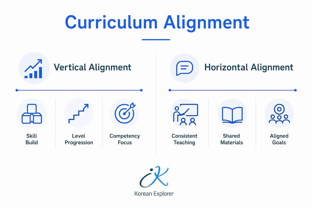 Infographic comparing vertical and horizontal alignment