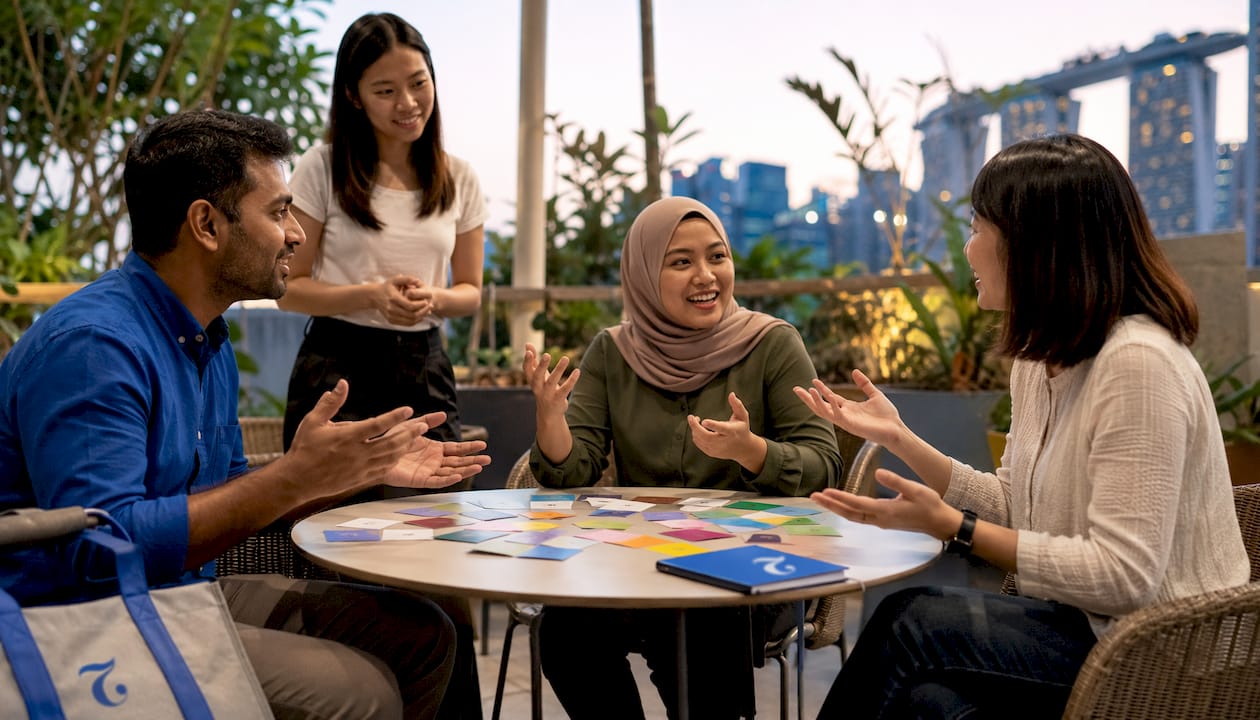 Thai class group discussion with instructor