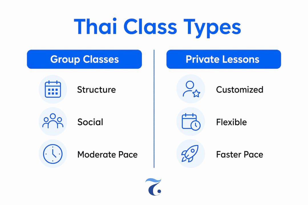 Infographic comparing Thai class types in Singapore