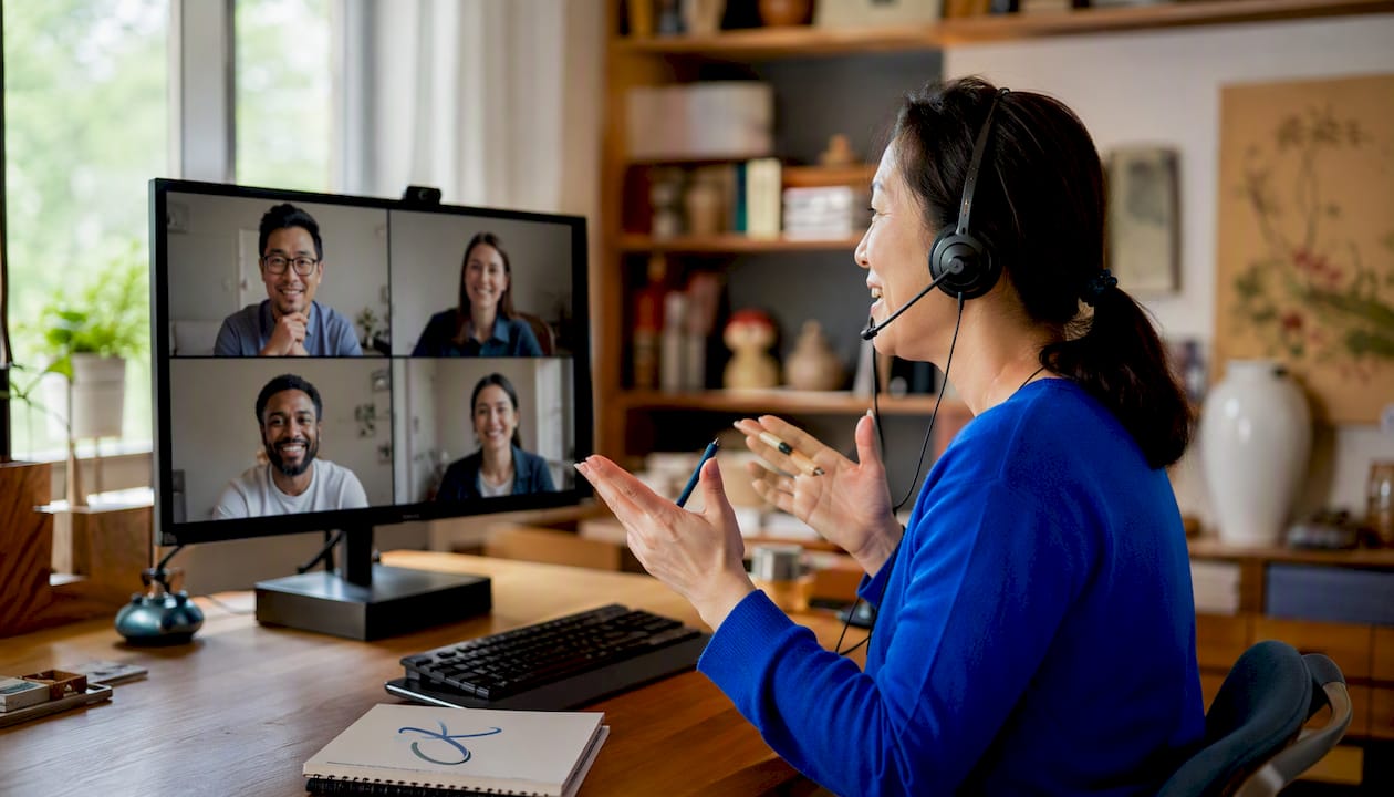 Live Korean online group class view