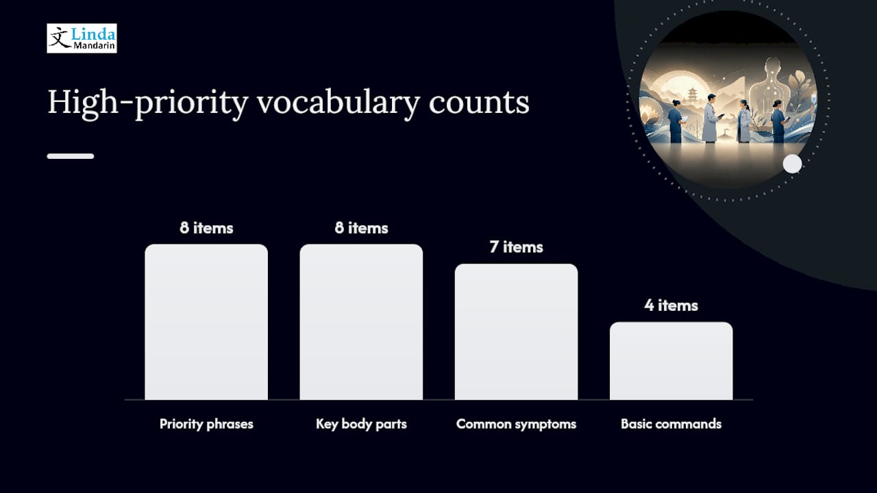 Diagram of medical vocabulary categories by specialty and symptom