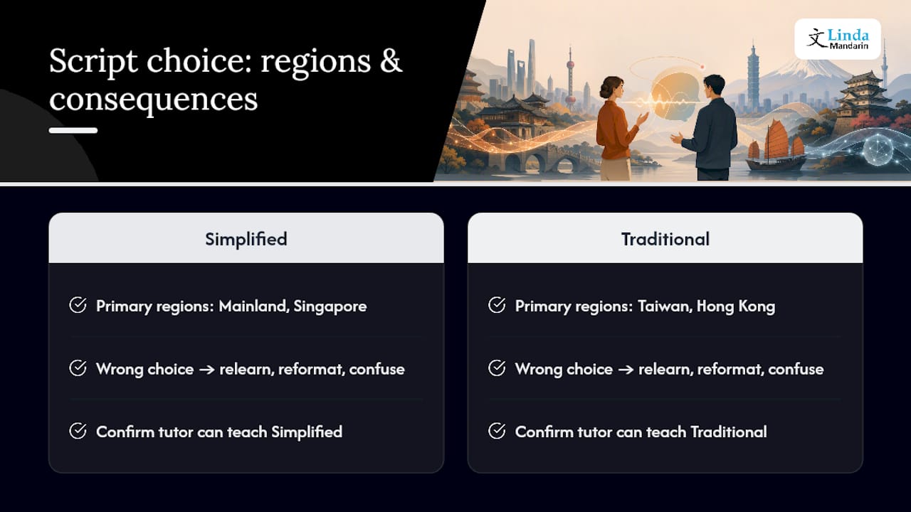 Simplified and Traditional Chinese script comparison