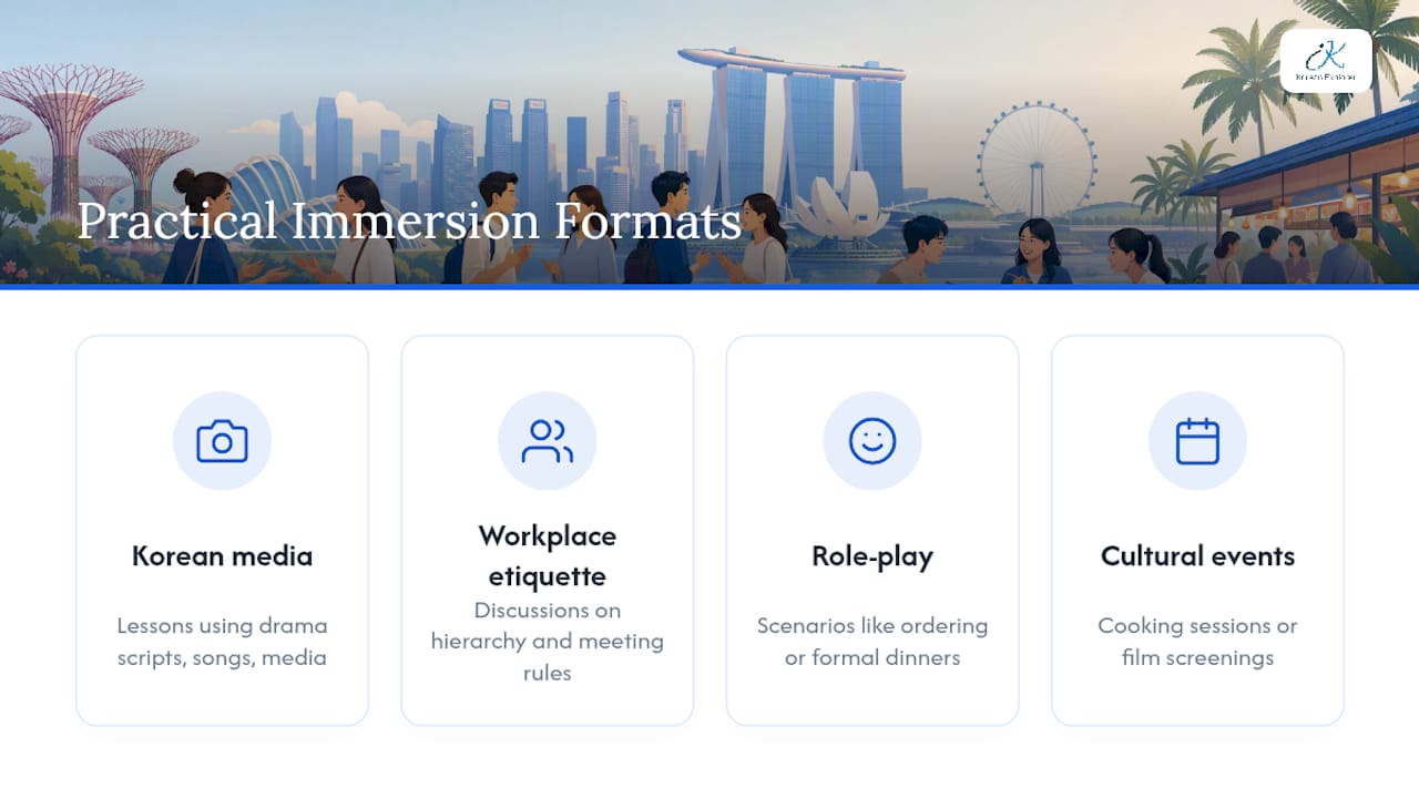 Four Korean cultural immersion formats