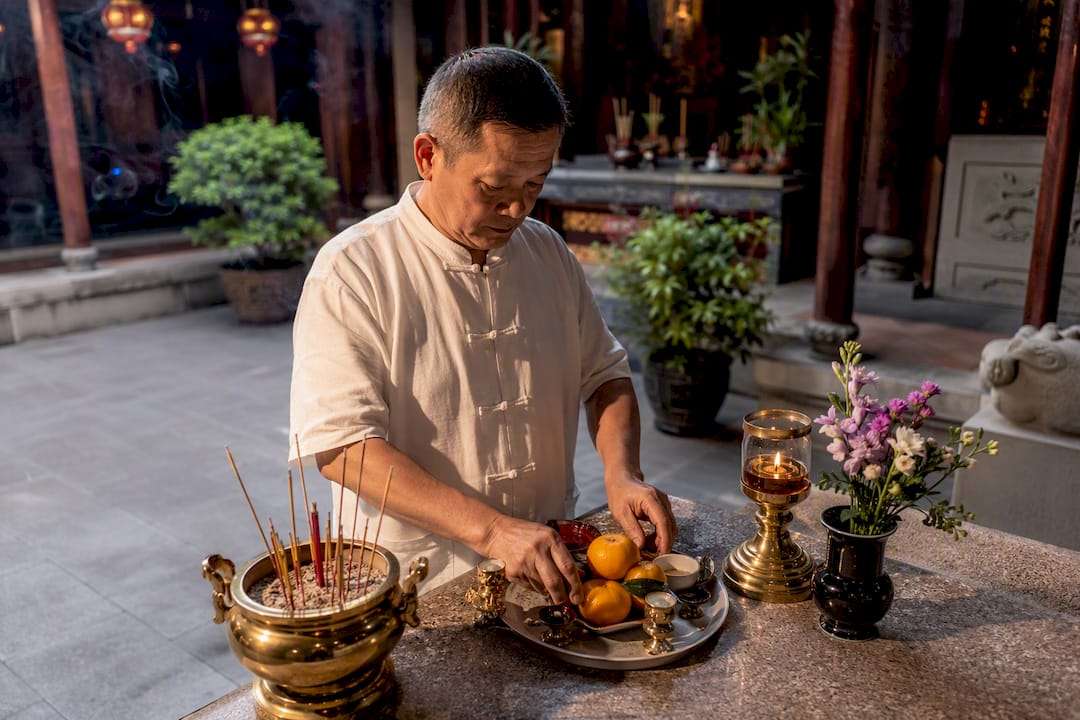 Singapore temple ceremony setting for dialect heritage