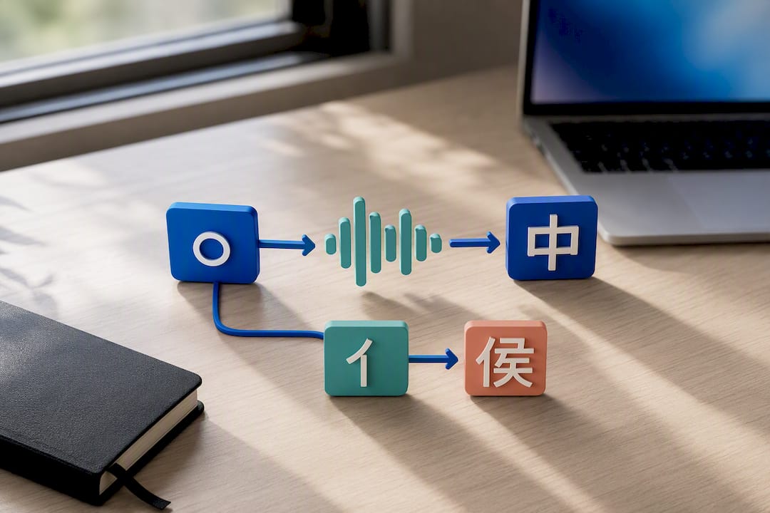 Pinyin connecting sound and Chinese characters