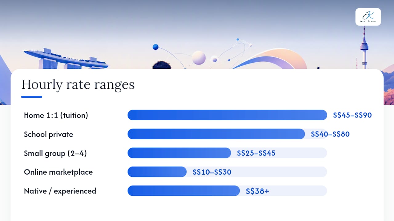 Singapore Korean tutoring price range comparison