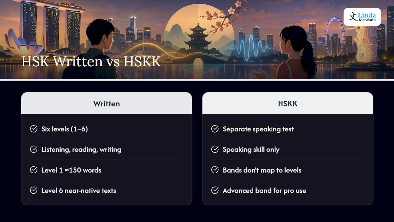 HSK Levels, Format, and What HSK 3.0 Changes Mean for 2026 — overview diagram
