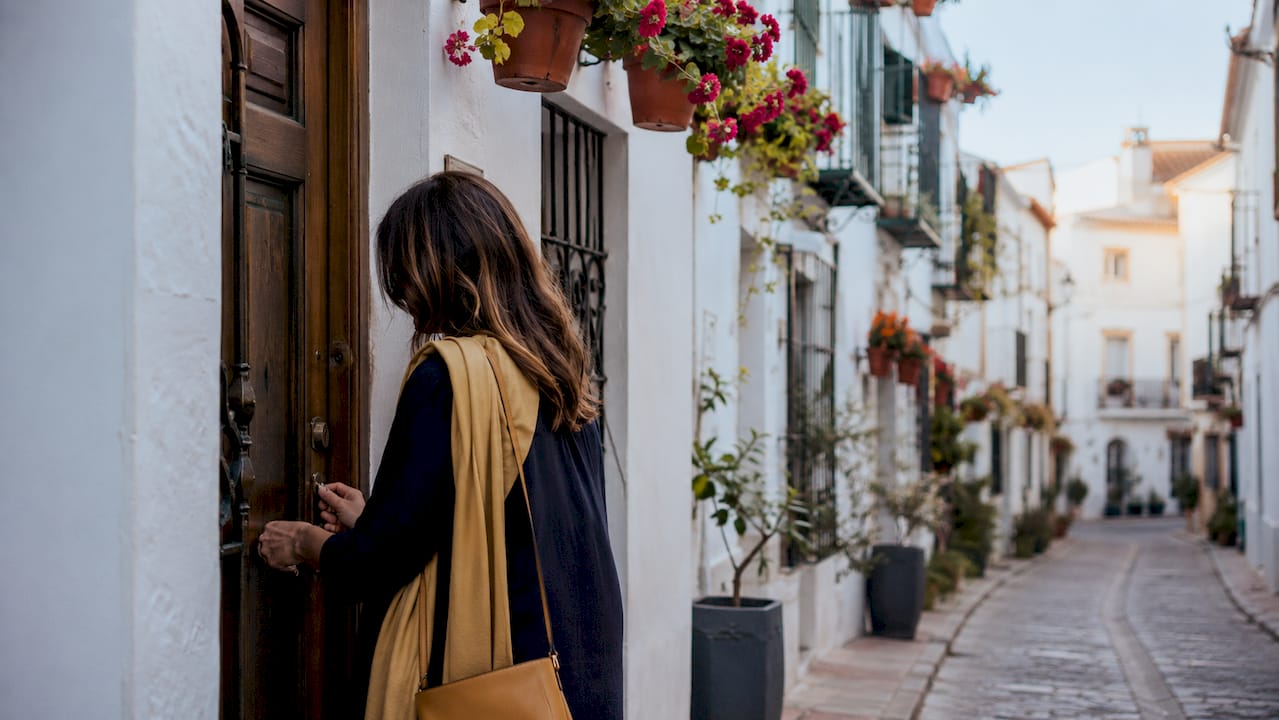 Old town Estepona beachfront resale apartment exterior