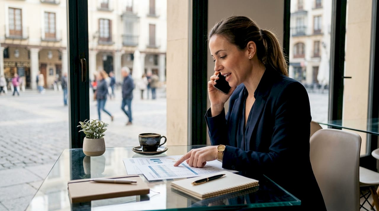 Mortgage advisor handling property valuation documents
