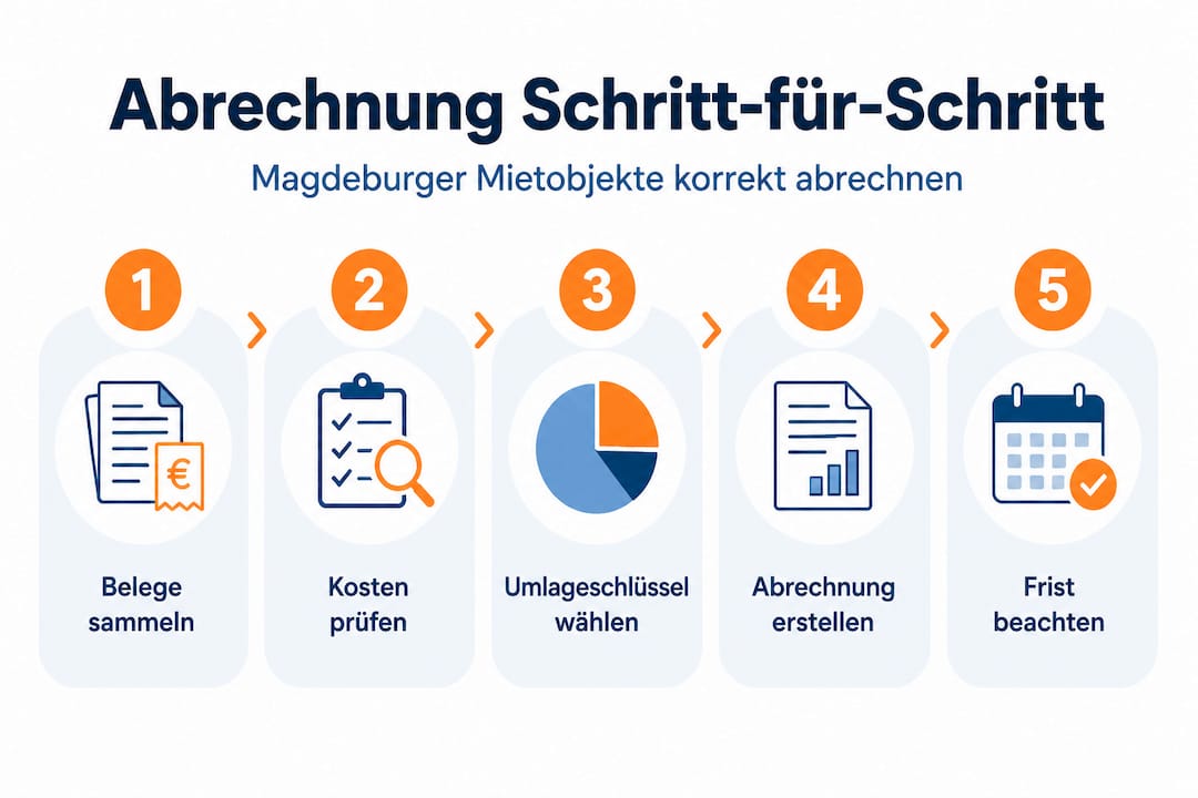 Schritt-für-Schritt-Anleitung: So entsteht die Nebenkostenabrechnung – anschaulich erklärt in einer Infografik